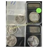 5 silver Dollar Coins