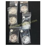6, 1 oz Silver Buffalo Rounds