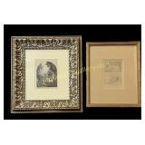 2 Antique Drawings, C. F. Dore