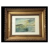 Harbor with Moored Boats, Y. Newman