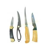 4 Knife Lot with Sheaths