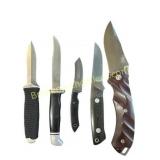 5 Knives with Sheaths