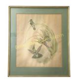 Pair Hummingbird Prints after John Gould