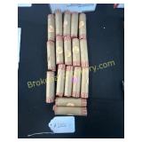 12 Rolls Lot of Vintage Wheat Pennies