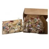 Vintage glass bird Christmas ornaments