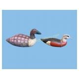 Pair of Vintage Hand-Carved Working Duck Decoys