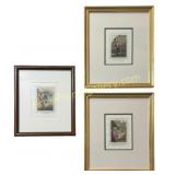 3 Framed Prints of Itinerant Traders of London