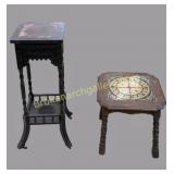 Plant stand and Tile Top Side Table