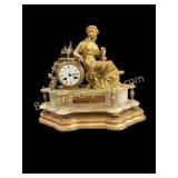 French Gilt Mantle Clock
