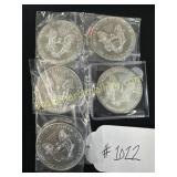 5 Silver Dollar Coins