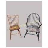 2 Early American Windsor Chairs