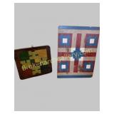 Pair of Painted Folk Art Gameboards
