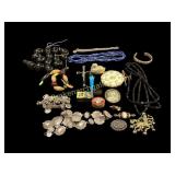 Collection of Costume Jewelry and Trinkets