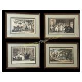 4 Framed Dr. Syntax Etchings