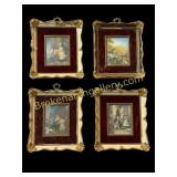 4 Framed Diminutive Paintings