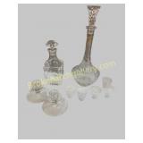 Group of cut Crystal and Glass Items