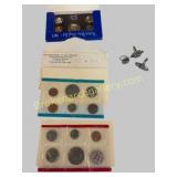 3 Coin Proof Sets & 3 Sterling rings