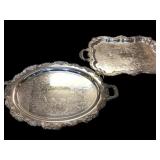 Two Silver Plate Serving Trays