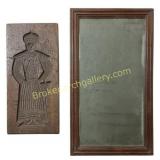 Antique Mirror and Carved Panel