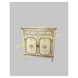Hand-Painted Italian Style Cream Cabinet