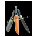 Lot of 3 Vintage Fixed Blade Knives