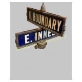 Cast-Iron Municipal Porcelain Street Signs