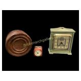 Leather Collar Box, Table Clocks