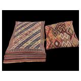 2 Vintage Rug Throw Pillows