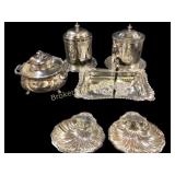 Six Pieces Formal Silver Plate