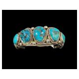 Navajo Sterling and Turquoise Cuff