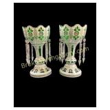 Pair Bohemian Mantle Lusters