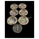 Silverplated  Rimmed Coasters