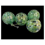 Four Blown Glass Orbs