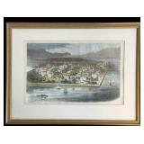 Framed Birdseye View of the City of Charleston