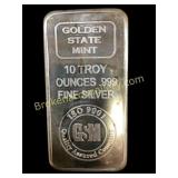 Golden state Mint 10OZ Silver Bar