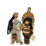 Set of Three Cultural Porcelain Dolls
