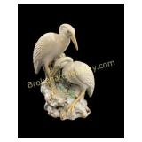 Majolica Crane Figural