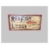 Vintage Red Fish Lodge Sign