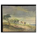 Hilltop Landscape with Cottages, Robert Moeller