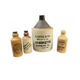 Advertising Beer Bottles, Whiskey Jug