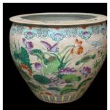 Large Chinese Export Porcelain Fish Bowl