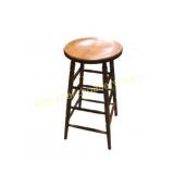 Wooden Bar Stool with Turned Legs
