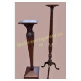 Mahogany Pedestal and Plant Stand