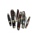 Assorted vintage folding pocket knives