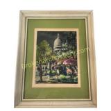 Hand Colored Etching of Montmartre