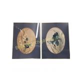 Pair of Signed Watercolor Floral Prints