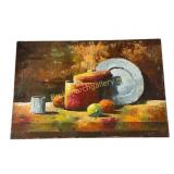 Still-life oil painting