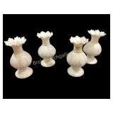 Four Belleek Vases
