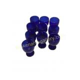 9 Cobalt Blue Glass Goblets