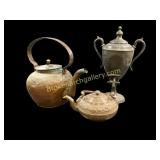 Copper Kettle, SilverPlate Coffee Urn, Teapot
